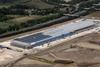 Aerial,View,Of,Large,Industrial,Unit,(or,Shed),Under,Construction