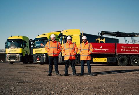 L-R David McWilliams, Construct IT - Michael Clews, Wienerberger- Amarat Gill, Construct IT
