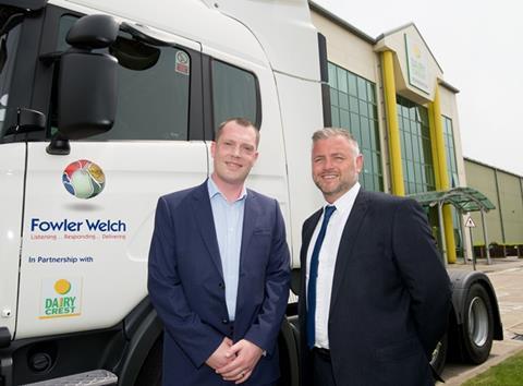 John Kerrigan Fowler Welch (L) and Alex Grieves of Dairy Crest (R)